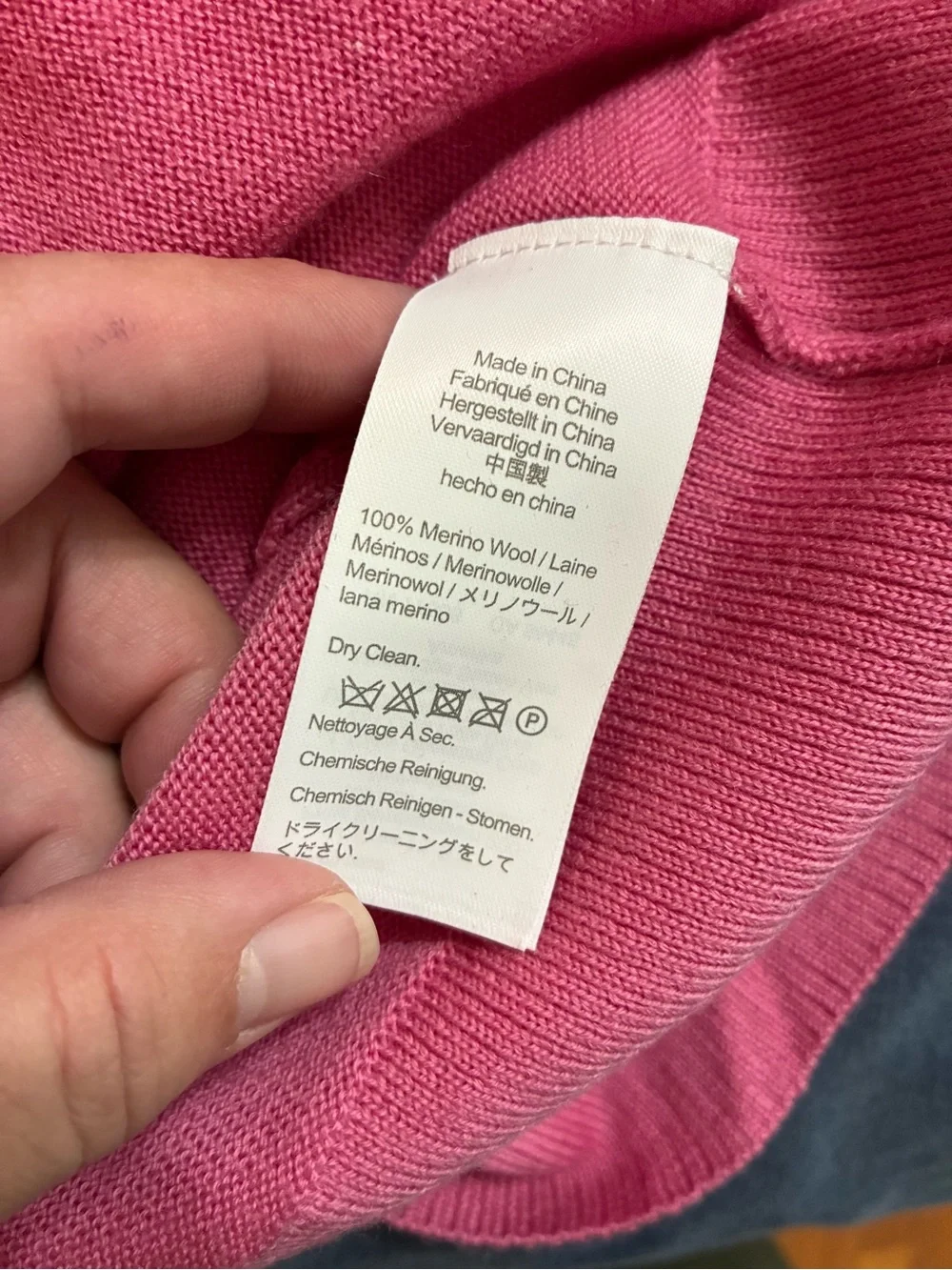 Pink J. Crew merino wool collared sweaterdress, size Large, NWT